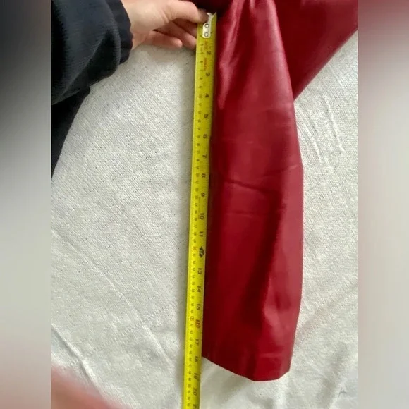 Red Danier Leather Jacket - Picture 15 of 17